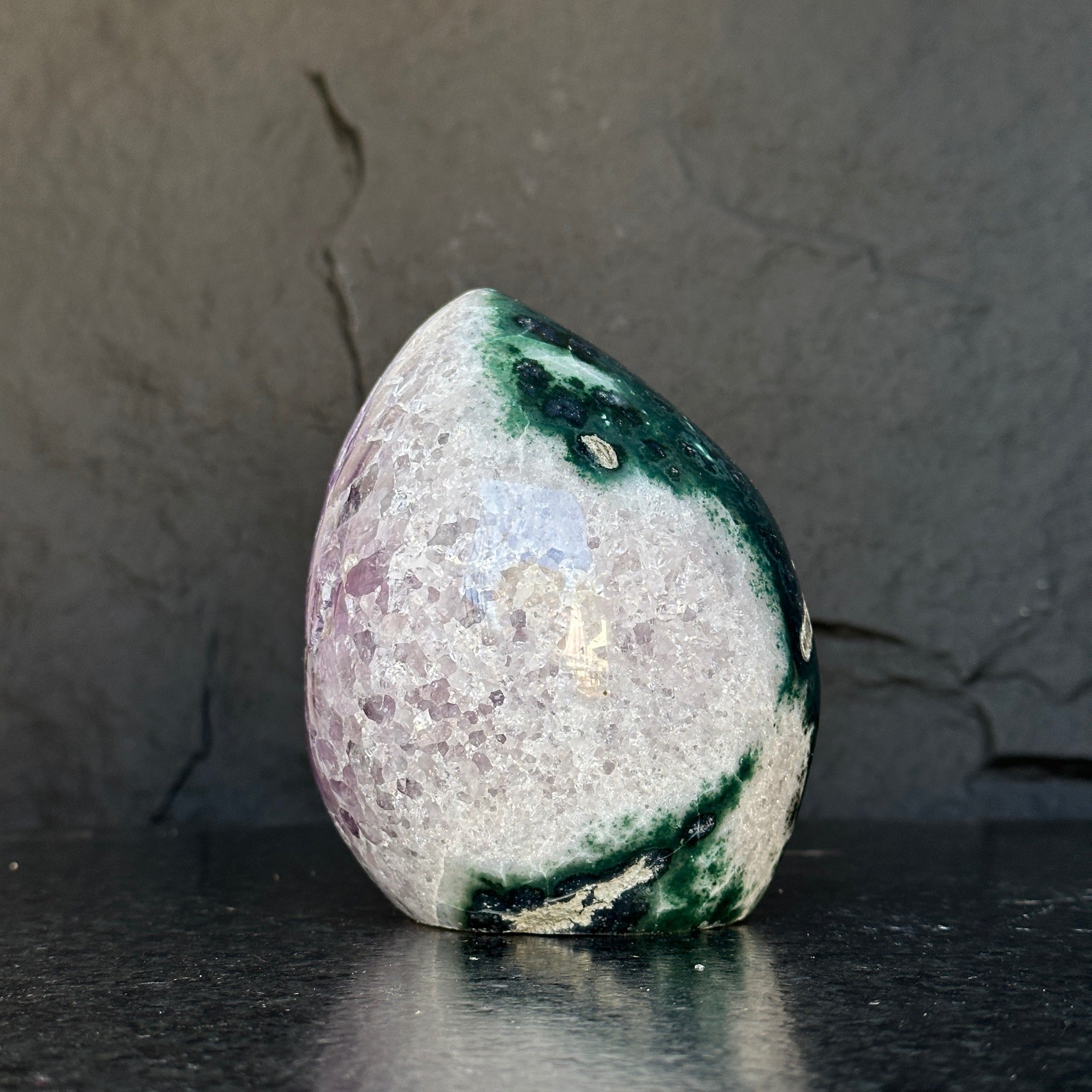 Crystal Geode, home decor with crystals, quartz and amethyst find, Amethyst with agate egg shaped