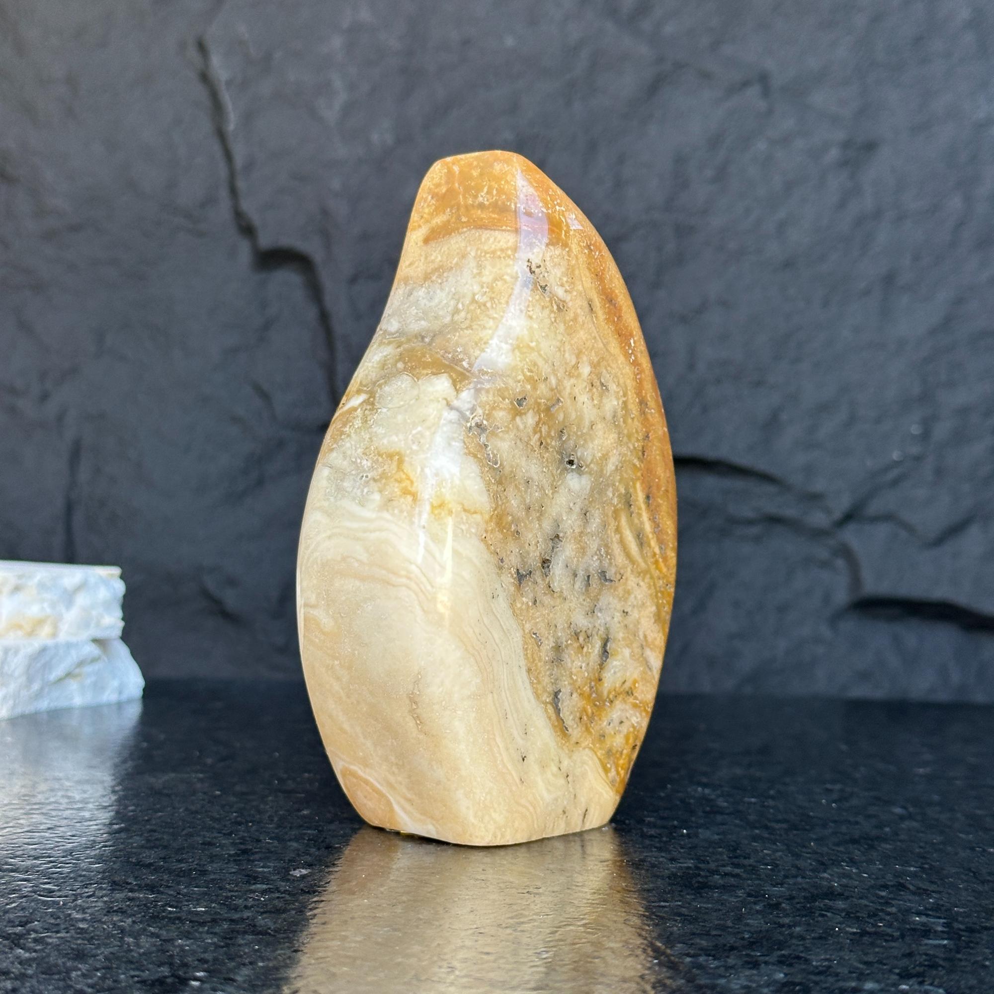 Semiprecious jasper stone, jasper flame