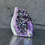 Semiprecious amethyst stone, amethyst flame