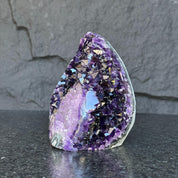 Semiprecious amethyst stone, amethyst flame