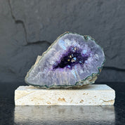 Deep Purple Amethyst Geode Cave, Perfect for Home Decor