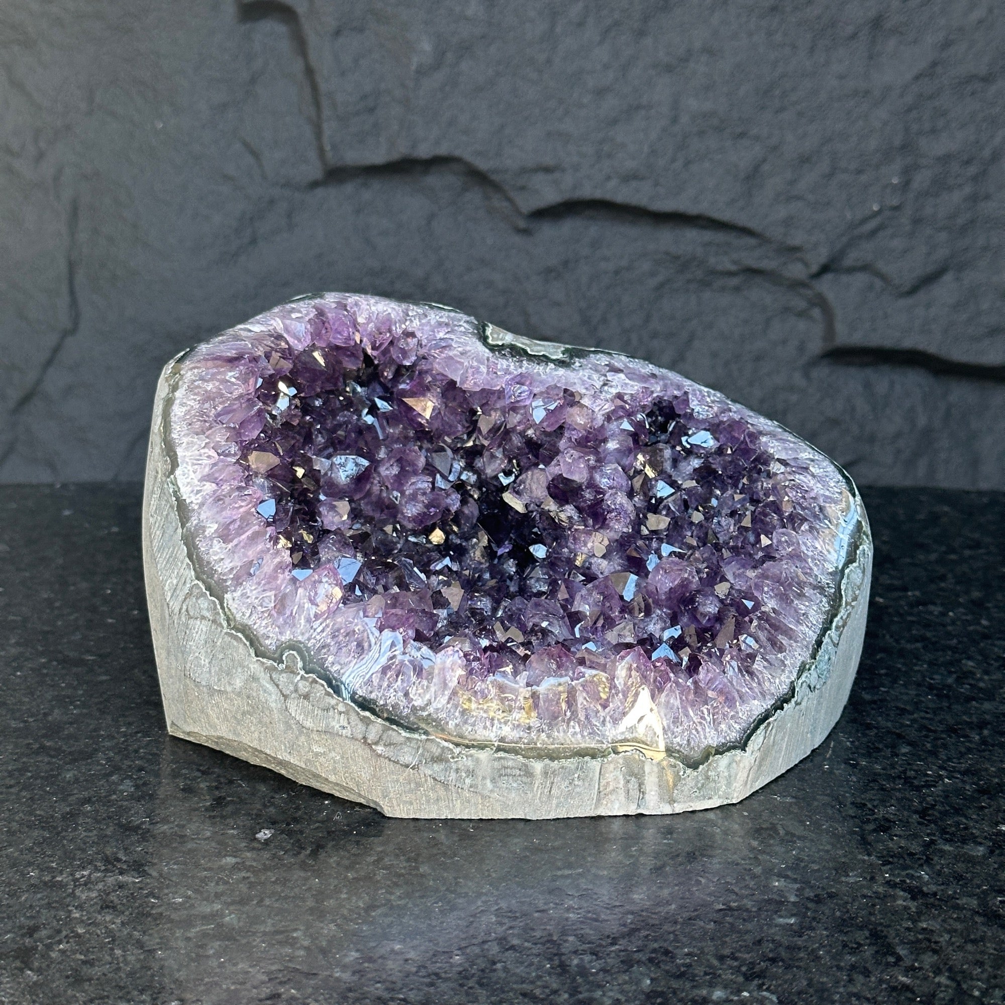 Unique Premium quality Amethyst, Geode cave amethyst 7 inches