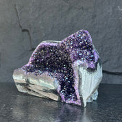 Large Amethyst Geode Cave with Agate edges, Unique Home Decor Crystal, High Quality Quartz, Crystal centerpiece