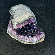 Amethyst with Shiny Crystals, Rare Geode in a strange shape with colorful agate layers, Unique find for collectors