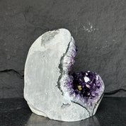 Superb Crystal Geode, Large Cave, Amethyst Crystal for collectors, 9 in Tall Full polished stone, Stunning decor AAA Crystal