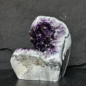 Superb Crystal Geode, Large Cave, Amethyst Crystal for collectors, 9 in Tall Full polished stone, Stunning decor AAA Crystal