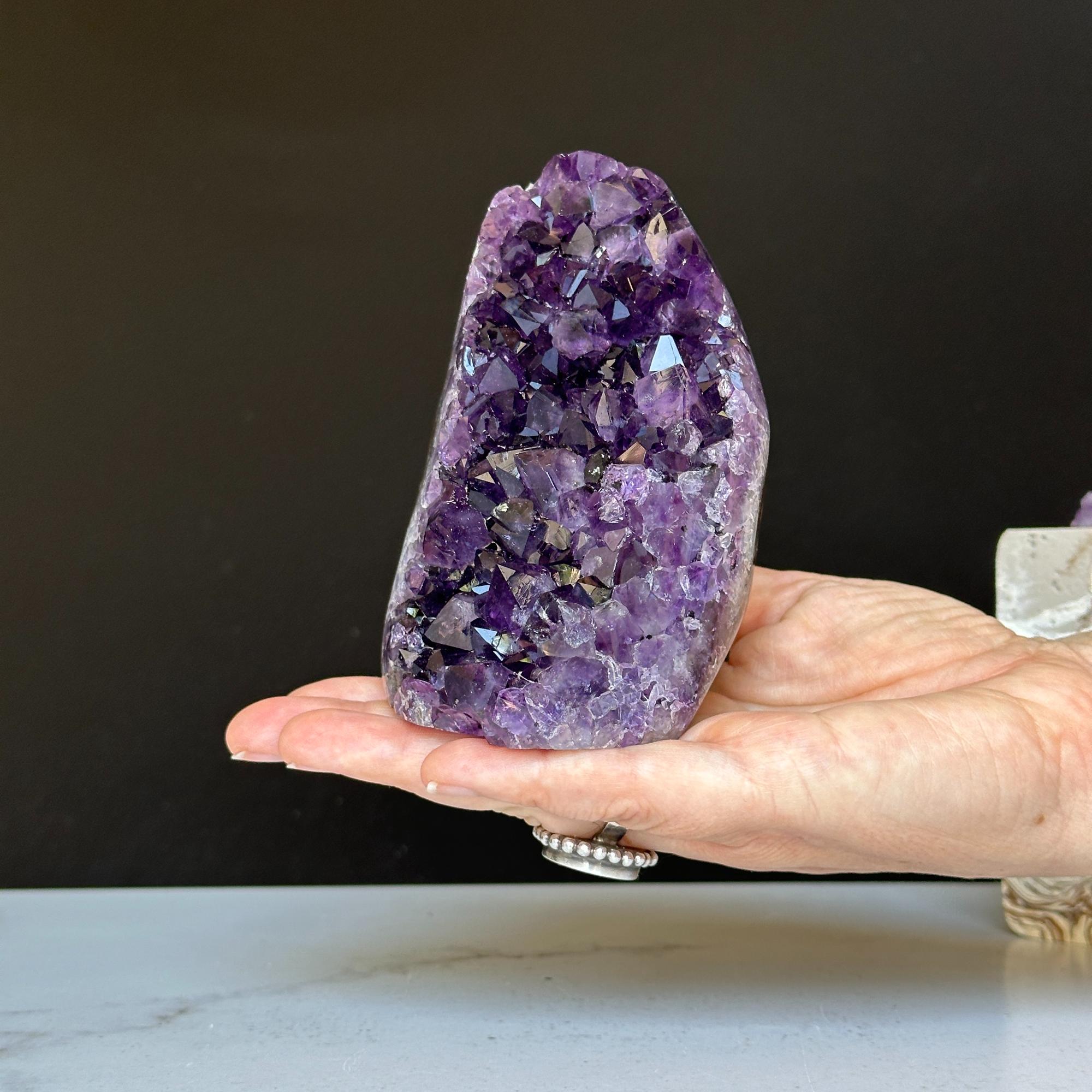 Large Amethyst geode, Unique crystal cluster with Agate formations