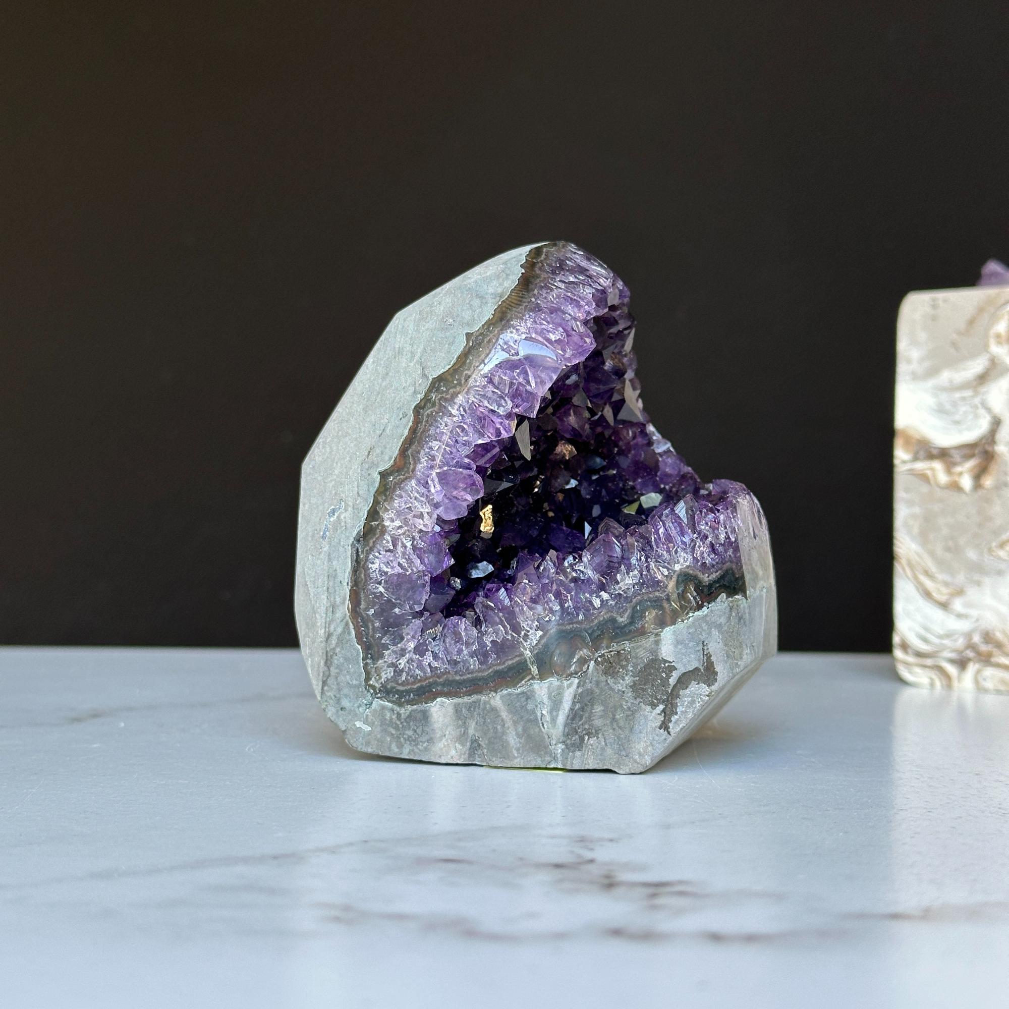 Large amethyst geode with FREE GIFT BOX, Mindfulness gift