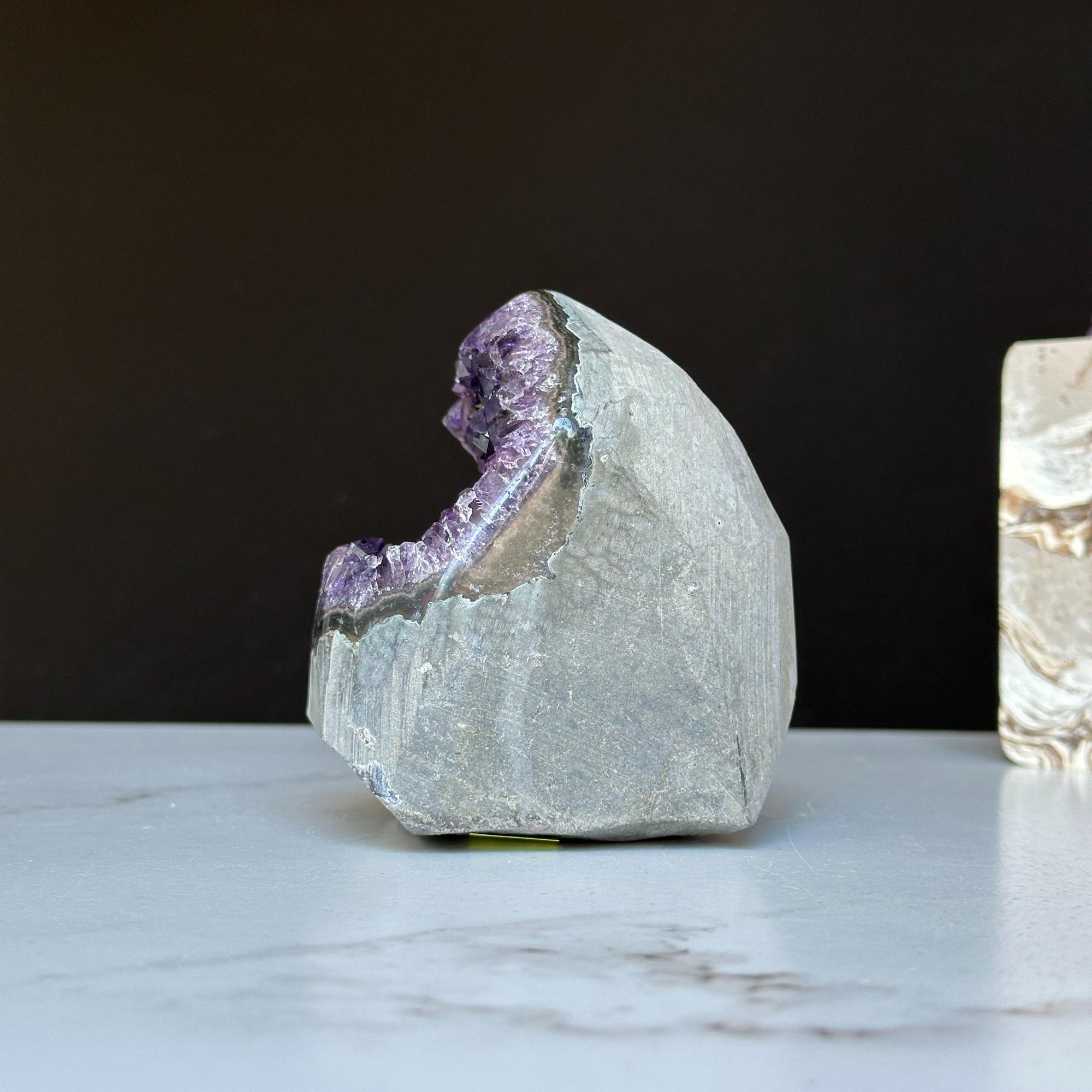 Large amethyst geode with FREE GIFT BOX, Mindfulness gift