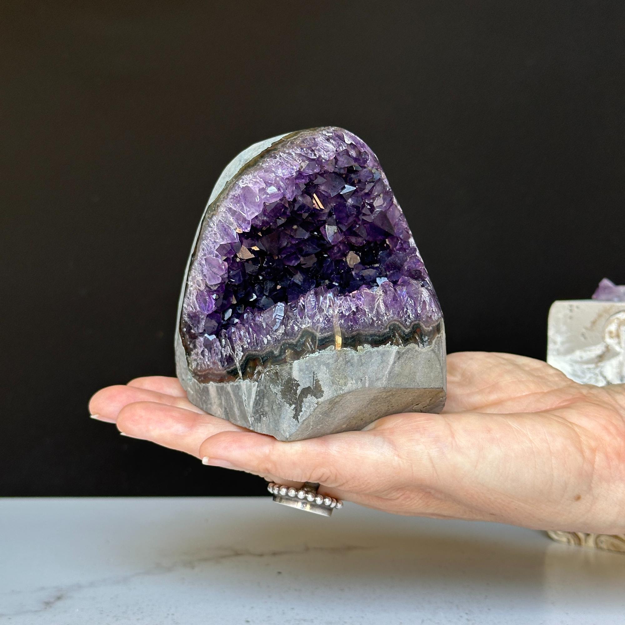 Large amethyst geode with FREE GIFT BOX, Mindfulness gift