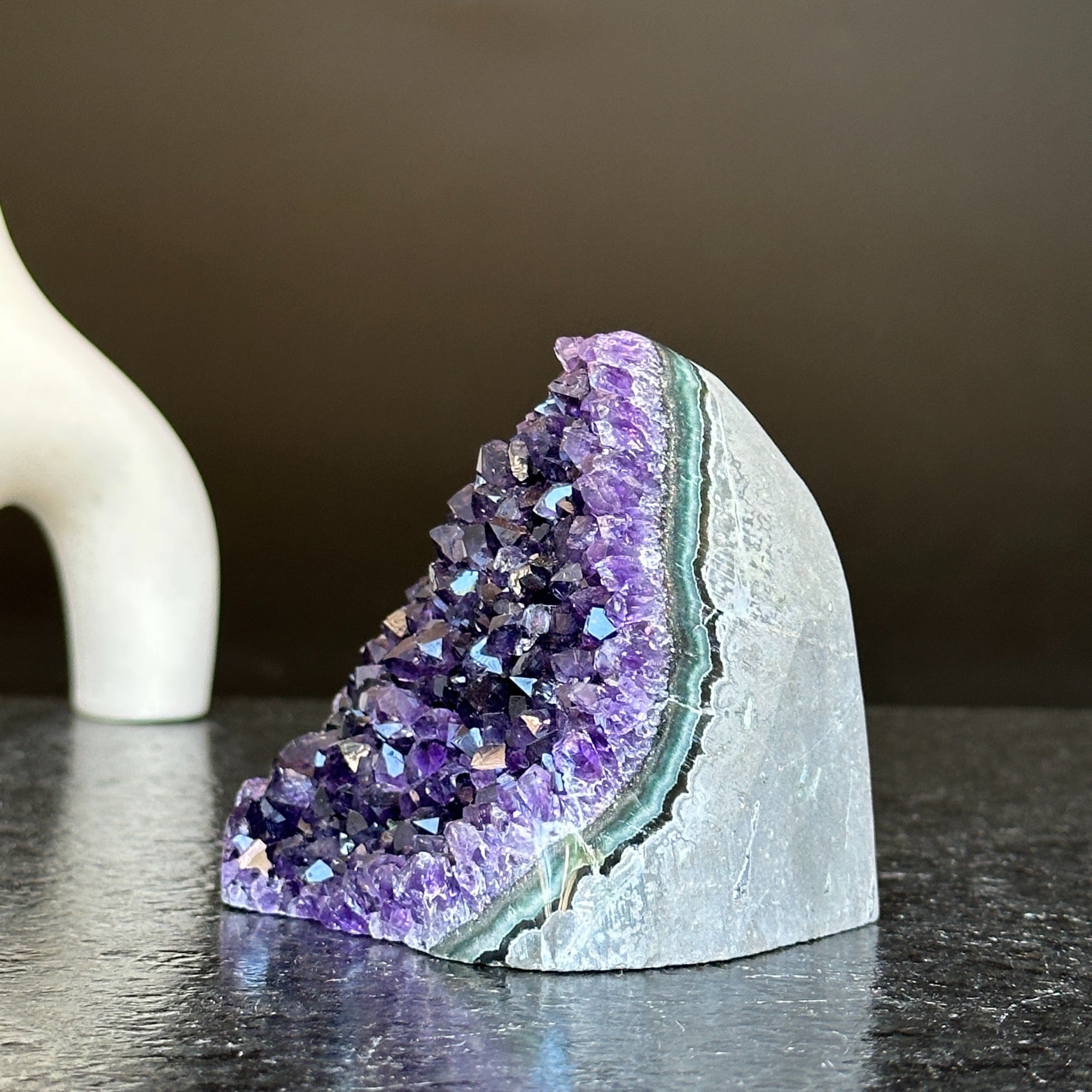 Large crystals Amethyst geode, Unique crystal cluster with FREE GIFT BOX