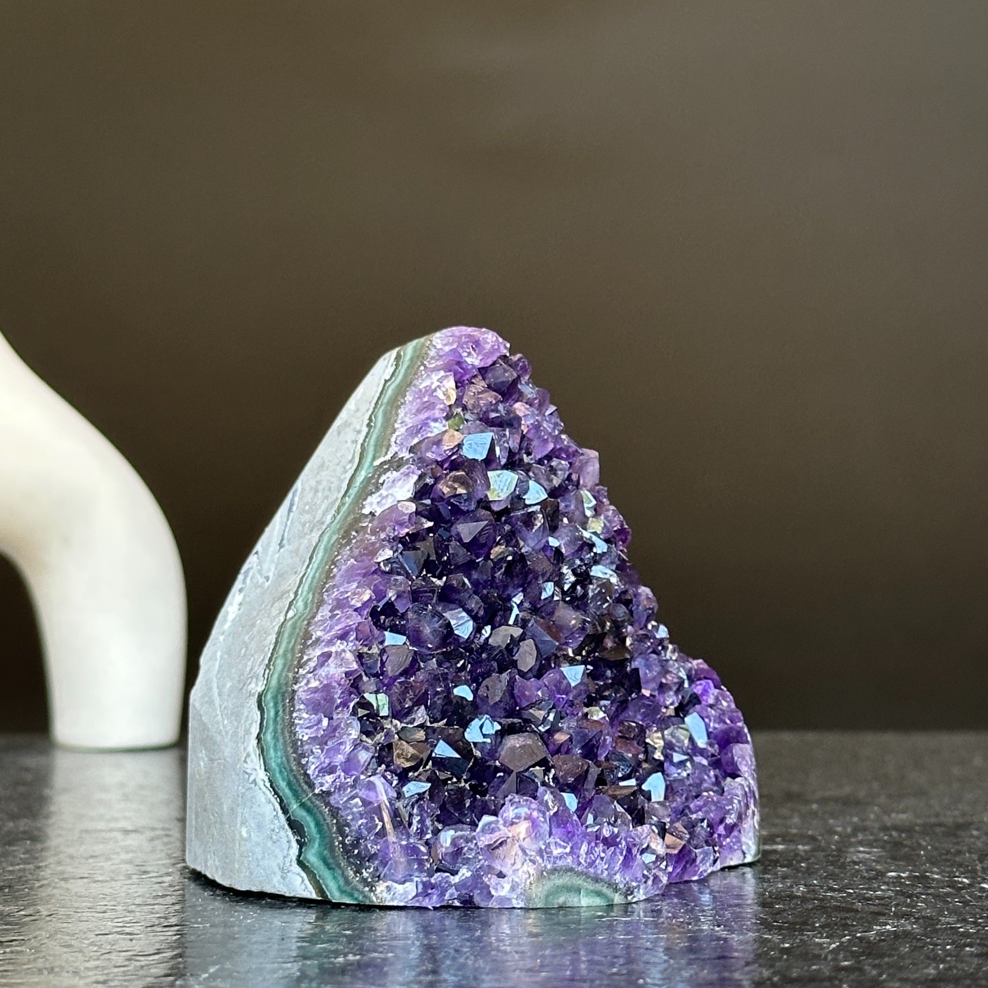 Large crystals Amethyst geode, Unique crystal cluster with FREE GIFT BOX
