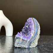 Unique Amethyst Cluster with Agate and Jasper formations, February birthstone, Meditation crystals, Amethyst Geode