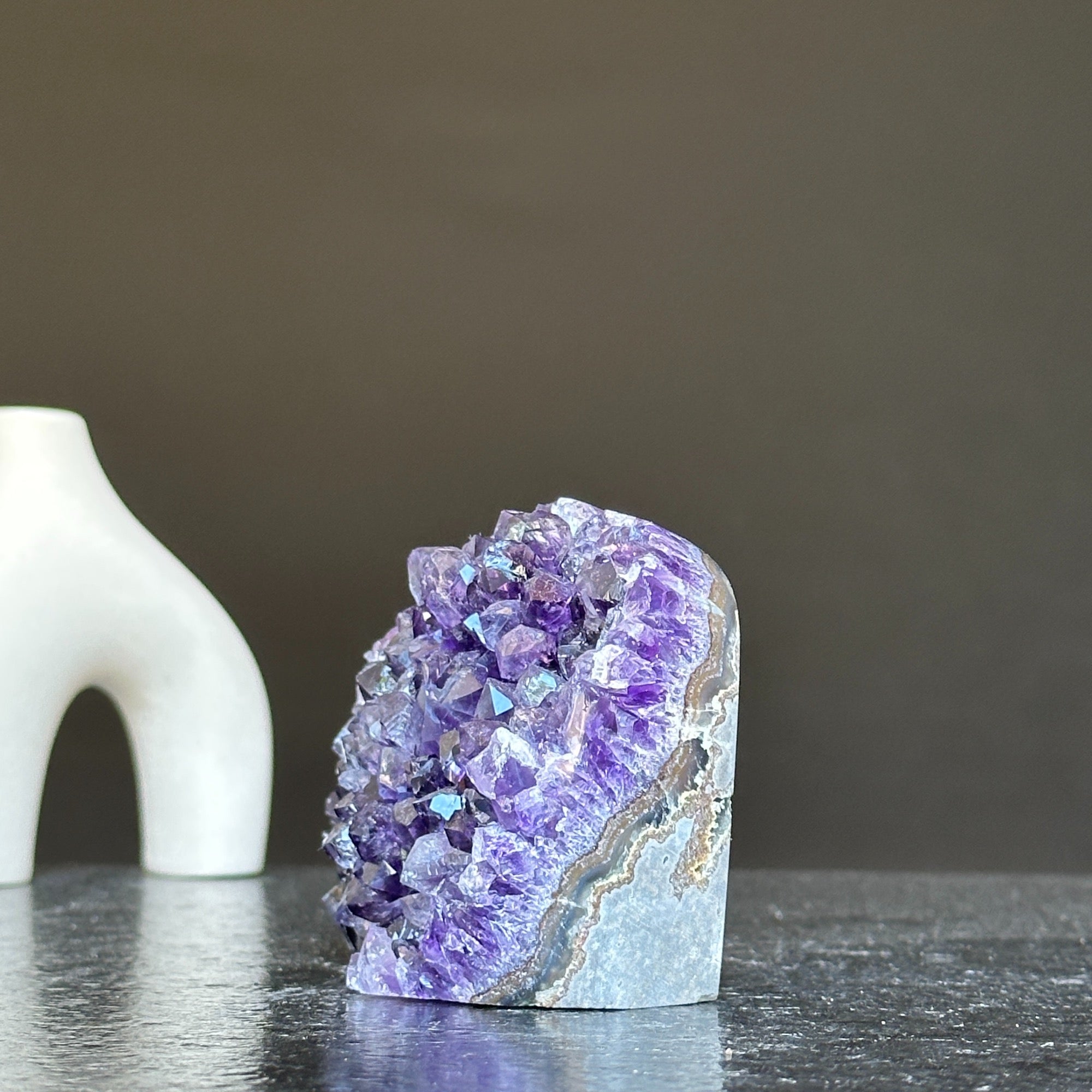 Amethyst cave, crystal purple amethyst
