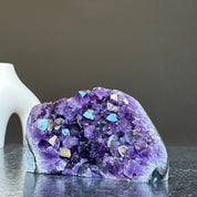 Rare specimen Amethyst geode with agate bands