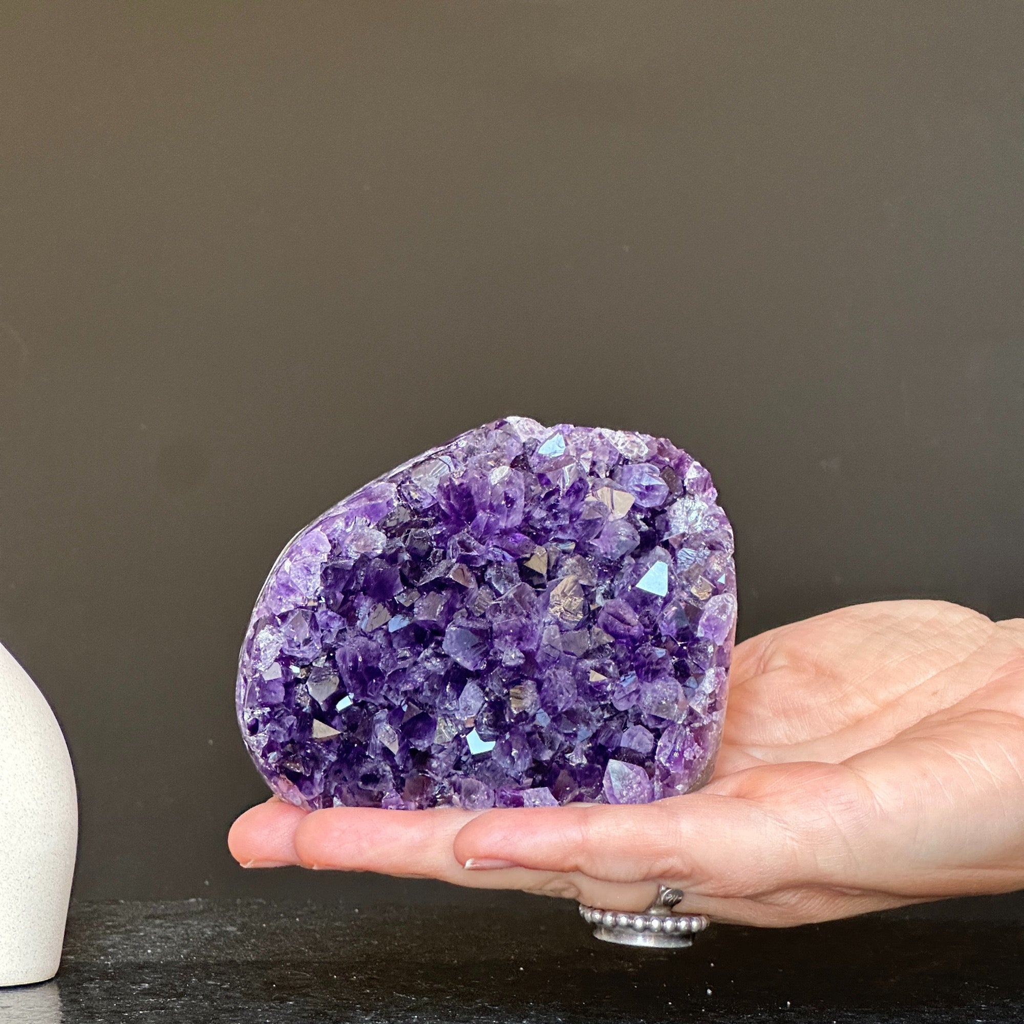 Amethyst cave, crystal purple amethyst