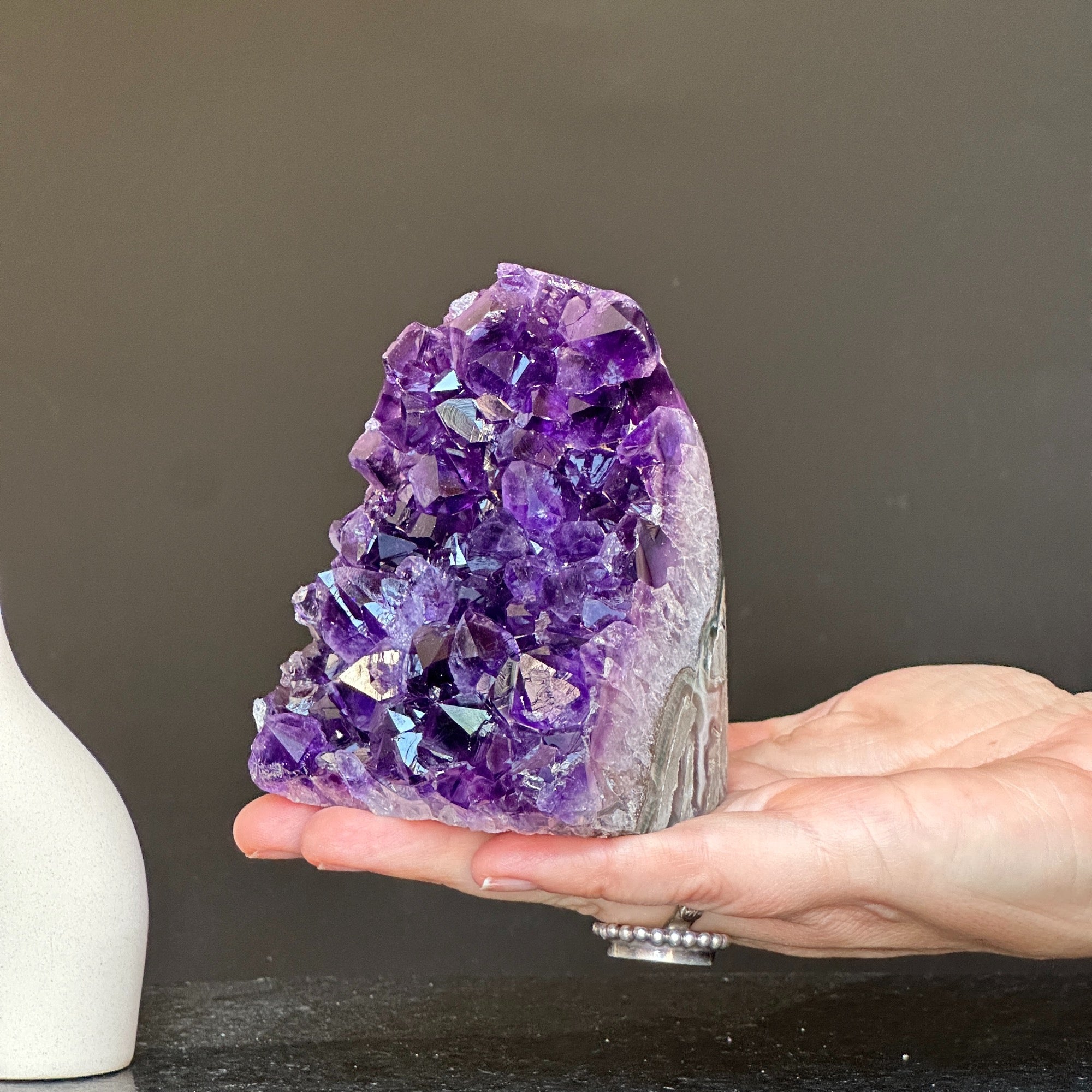 Amethyst raw stone, Cathedral amethyst, large crystal cluster