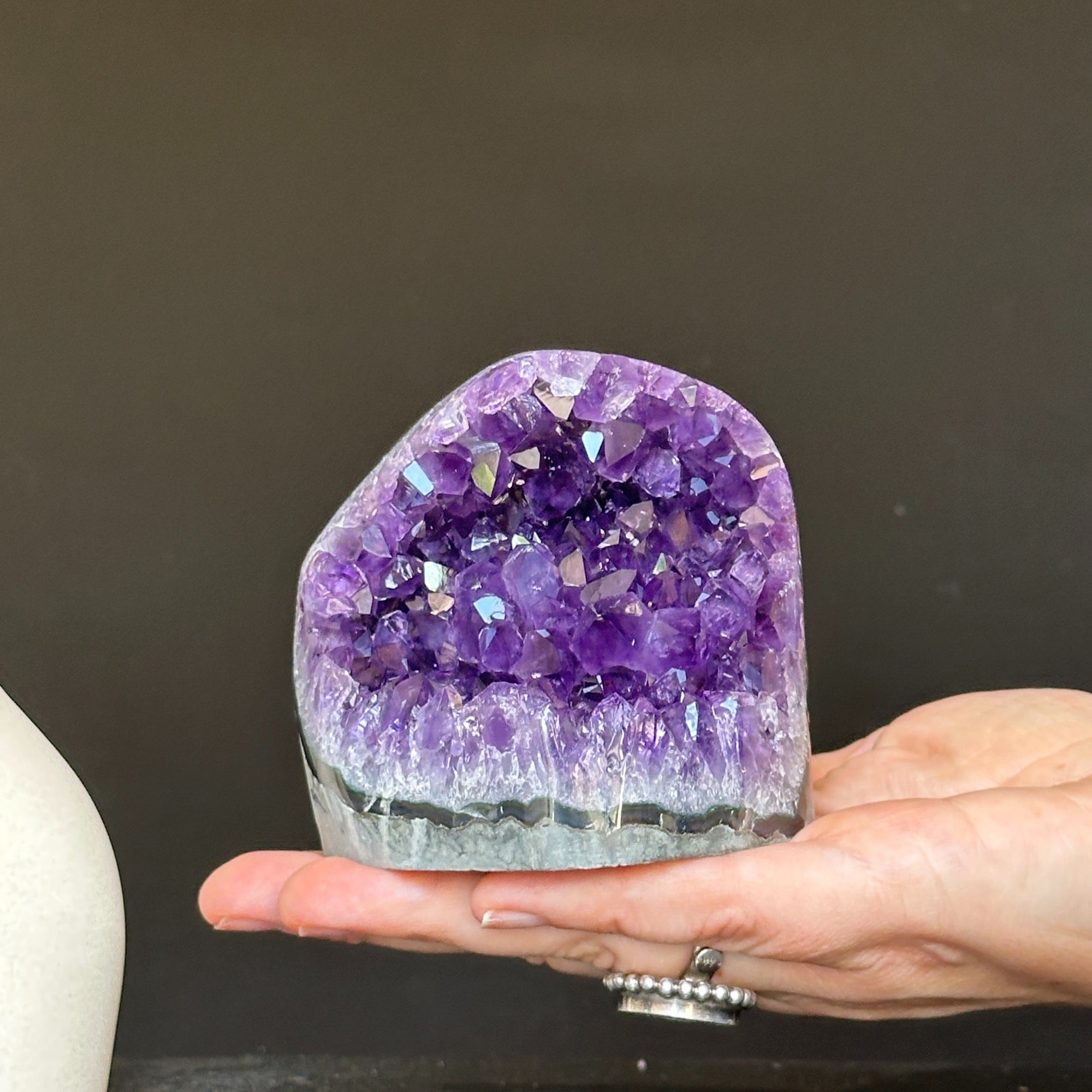 Large crystals, Amethyst geode, Anxiety relief, Stay safe gift