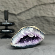 Uruguayan Amethyst & Agate Crystal Geode