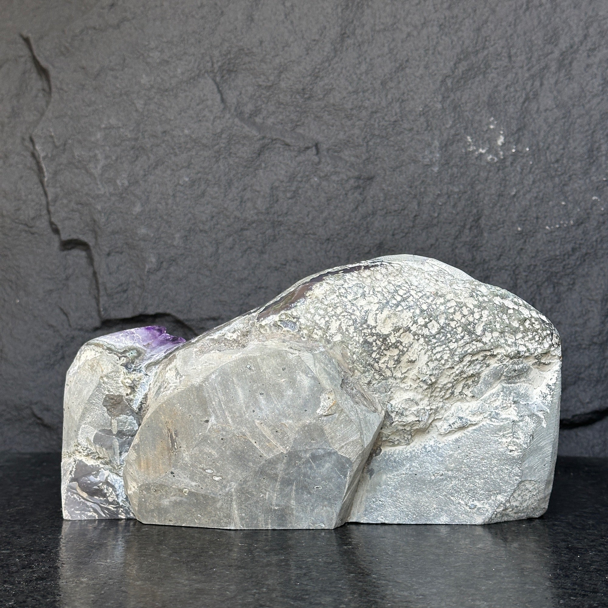 Superb Crystal Geode, Large Cave, Amethyst Crystal for collectors, 5 in Tall Full polished stone, Stunning decor AAA Crystal