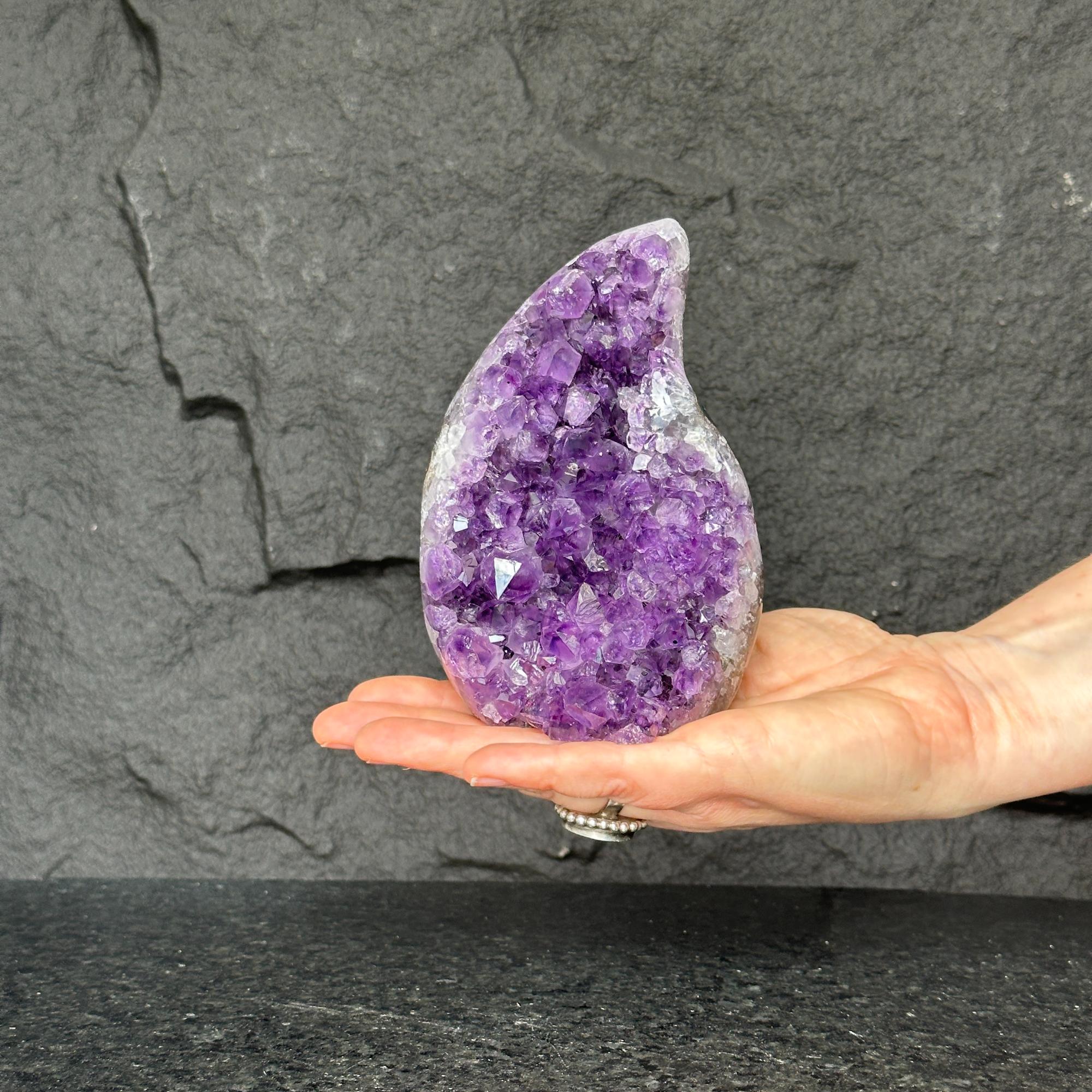 Large Amethyst geode, Unique crystal cluster with Agate formations