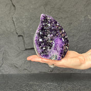 Semiprecious amethyst stone, amethyst flame