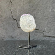 Natural Uruguayan Amethyst Cave on Metal Stand: Rare Home Decor