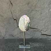 Natural Uruguayan Amethyst Cave on Metal Stand: Rare Home Decor