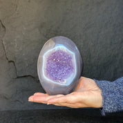 Incredible Deep Purple Amethyst Stone, Egg shaped crystal piece, AAA amethyst quality Oval Full polished Crystal