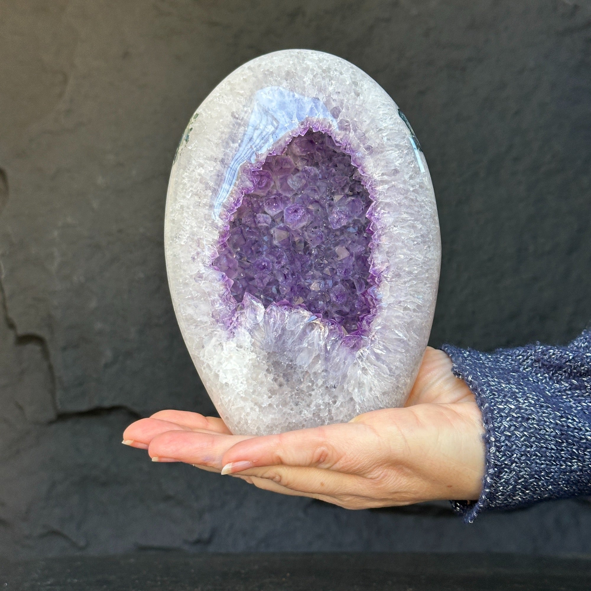 Amethyst Geode Cave, Large Cave shaped, wonderful piece for collectors, Full polished, Stunning decor Crystal