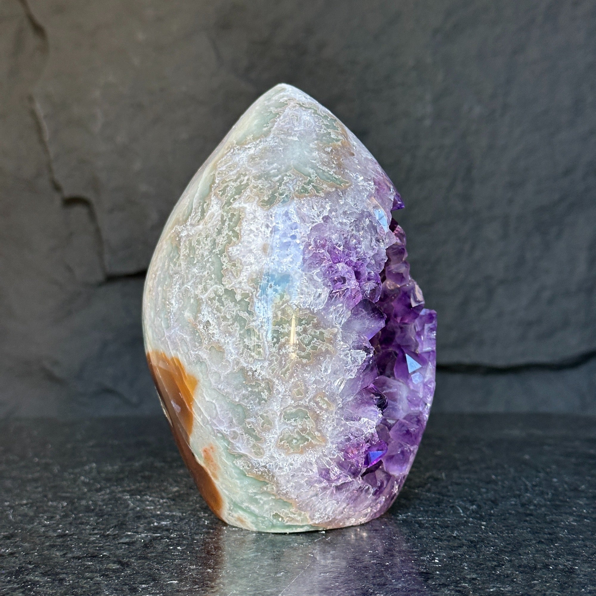 Outstanding Natural Amethyst Crystal Geode, Amethyst Egg for collectors
