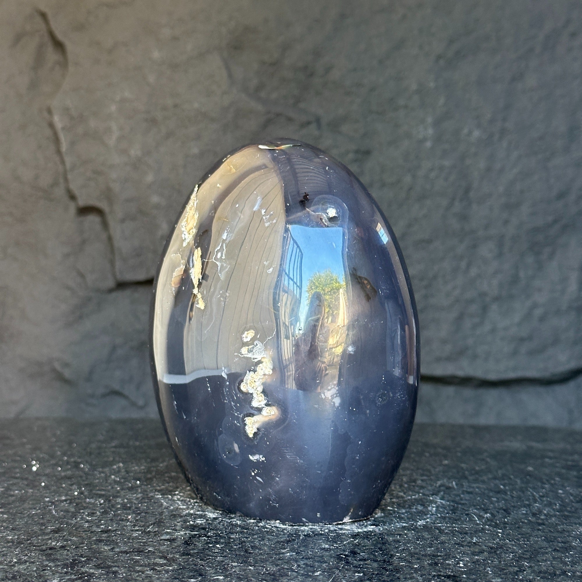 Crystal Geode, home decor with crystals, quartz and amethyst find, Amethyst with agate egg shaped