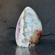 Incredible Statement Amethyst Crystal Piece, Amethyst Geode just for collectors, Extra large (8.5 in tall) Uruguayan Egg shaped Crystal