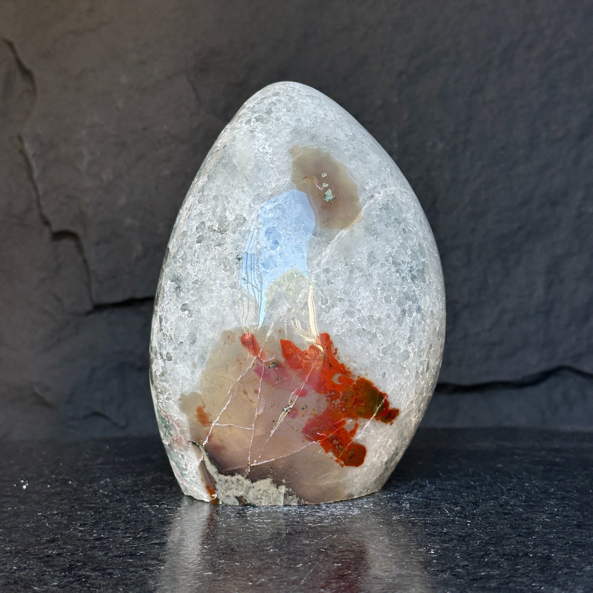Incredible Statement Amethyst Crystal Piece, Amethyst Geode just for collectors, Extra large (8.5 in tall) Uruguayan Egg shaped Crystal