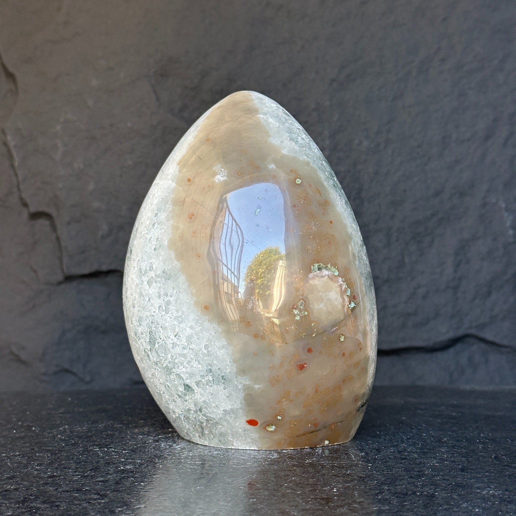 Incredible Statement Amethyst Crystal Piece, Amethyst Geode just for collectors, Extra large (8.5 in tall) Uruguayan Egg shaped Crystal