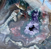 Uruguayan Amethyst & Agate Crystal Geode