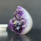 Extra Large Amethyst Geode Cave, Oval shaped Full polished stone, Stunning decor piece, Giant Crystal