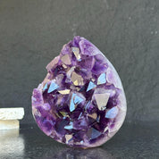 Extra Large Amethyst Geode Cave, Oval shaped Full polished stone, Stunning decor piece, Giant Crystal