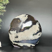 Uruguayan Amethyst and Agate Cave, Natural Geode, 8 inches Amethyst crystal