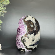 Uruguayan Amethyst and Agate Cave, Natural Geode, 8 inches Amethyst crystal