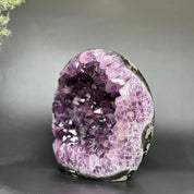 Uruguayan Amethyst and Agate Cave, Natural Geode, 8 inches Amethyst crystal
