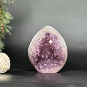 Deep Purple Amethyst Geode Cave, Perfect for Home Decor