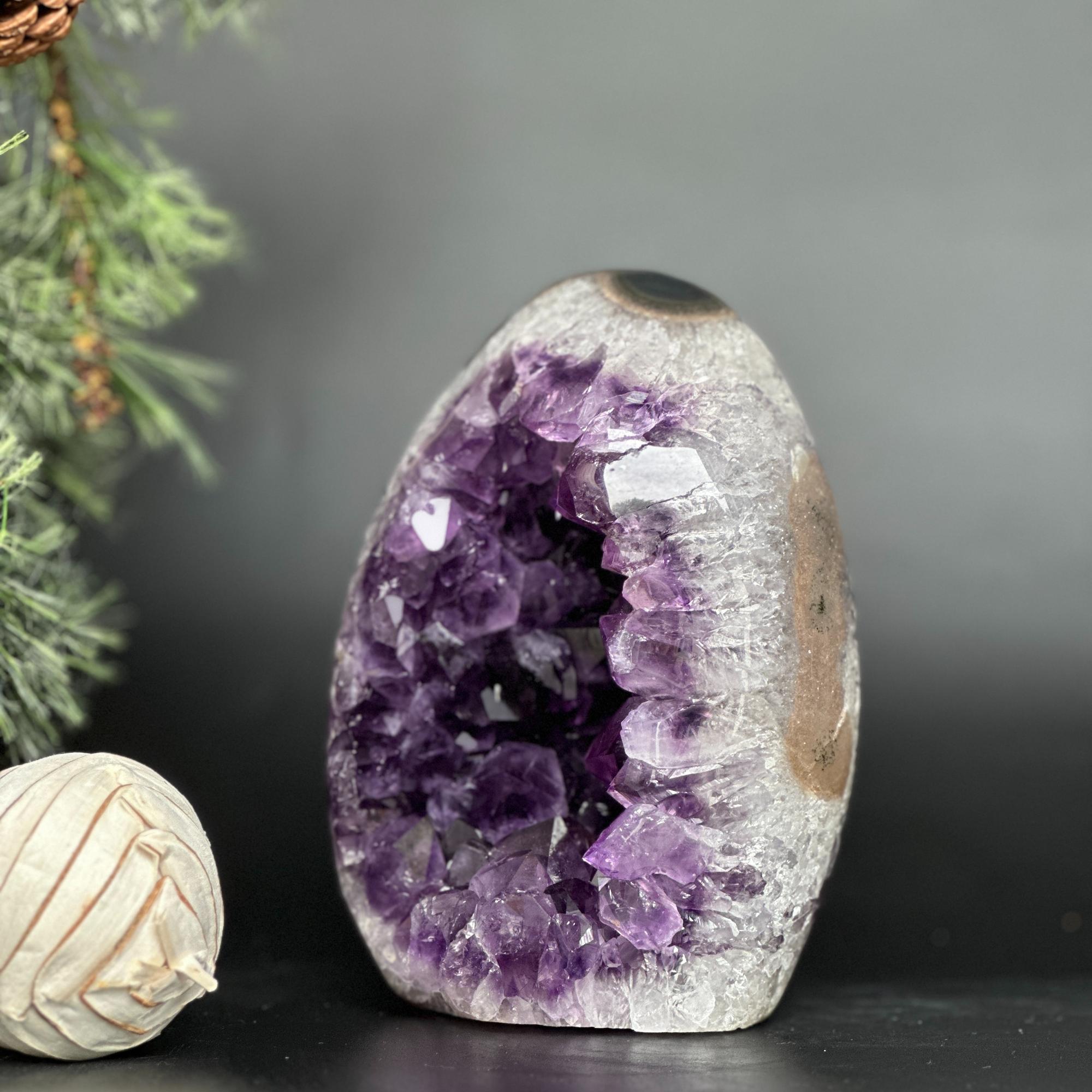Amethyst cathedral stone for home decor, stunning AAA grade geode from Uruguay