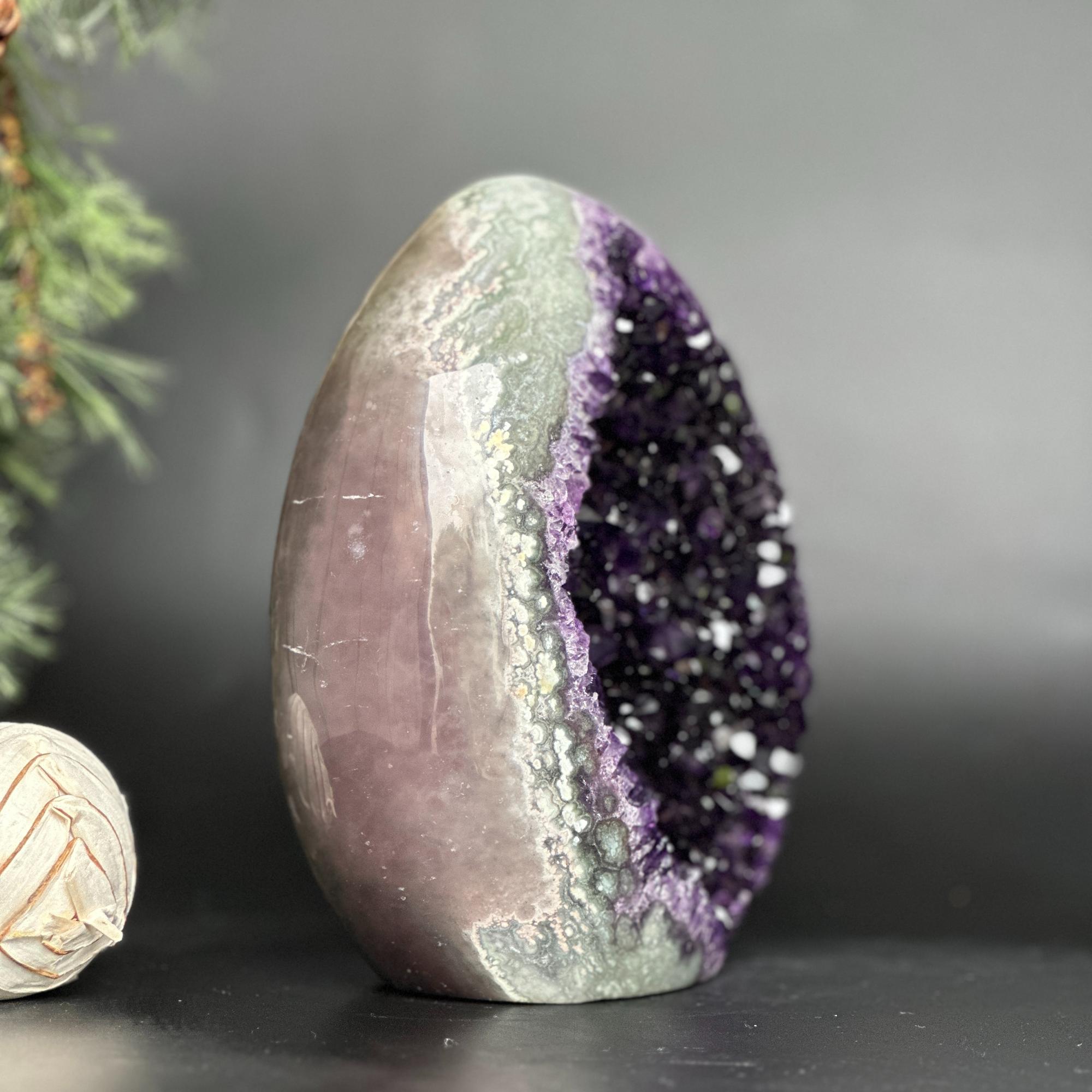 Amethyst cathedral stone for home decor, stunning AAA grade geode from Uruguay
