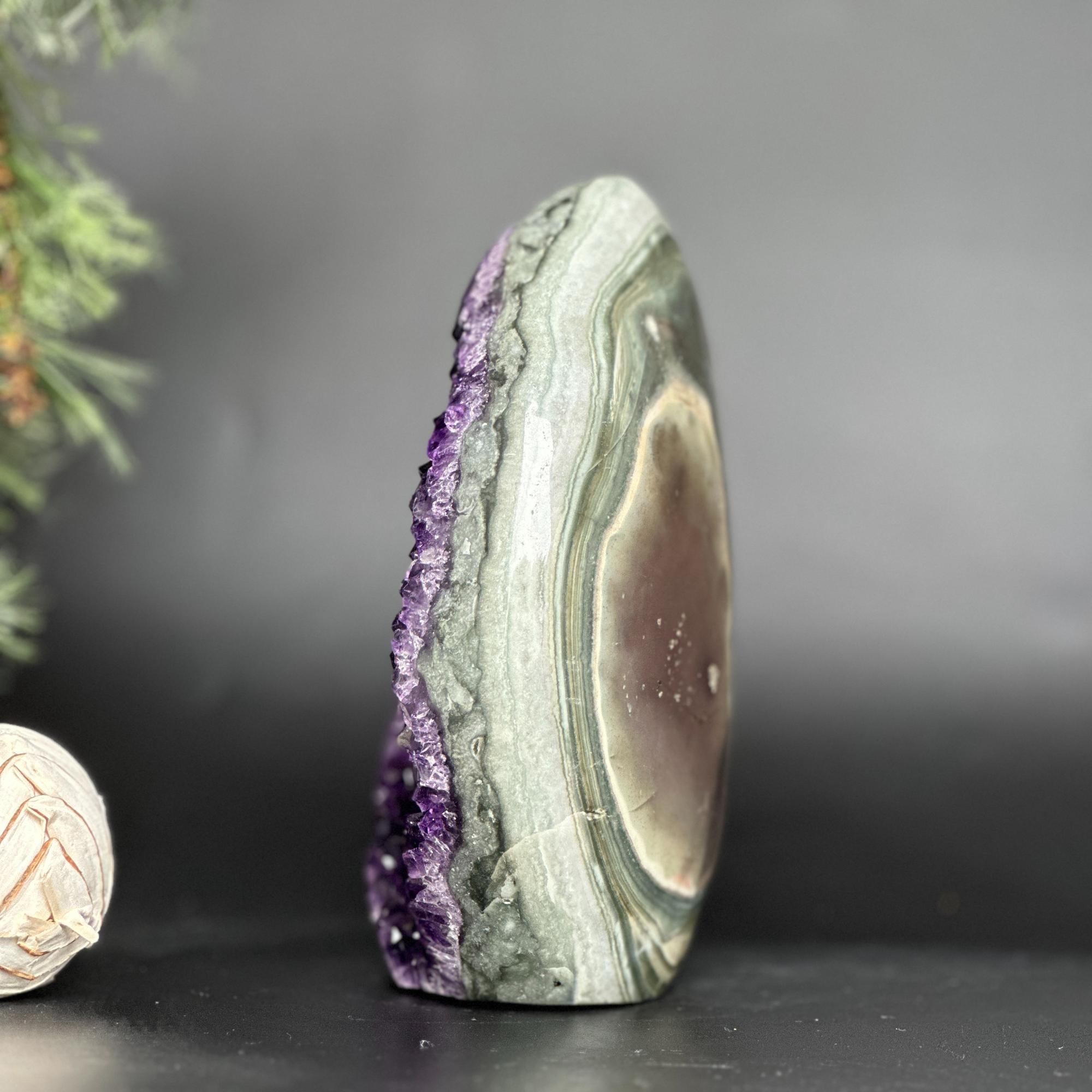 Amethyst cathedral stone for home decor, stunning AAA grade geode from Uruguay