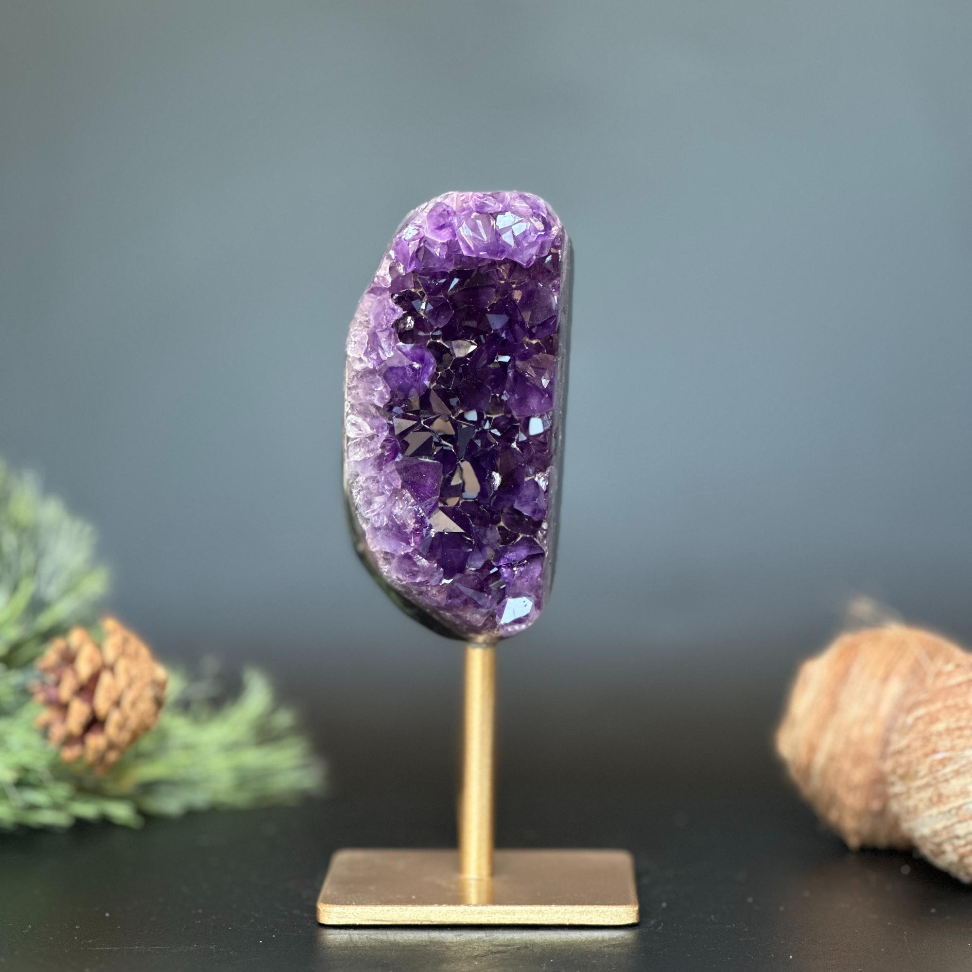 Amethyst, Stunning self standing amethyst with sparkly huge crystals points, Beautiful natural amethyst