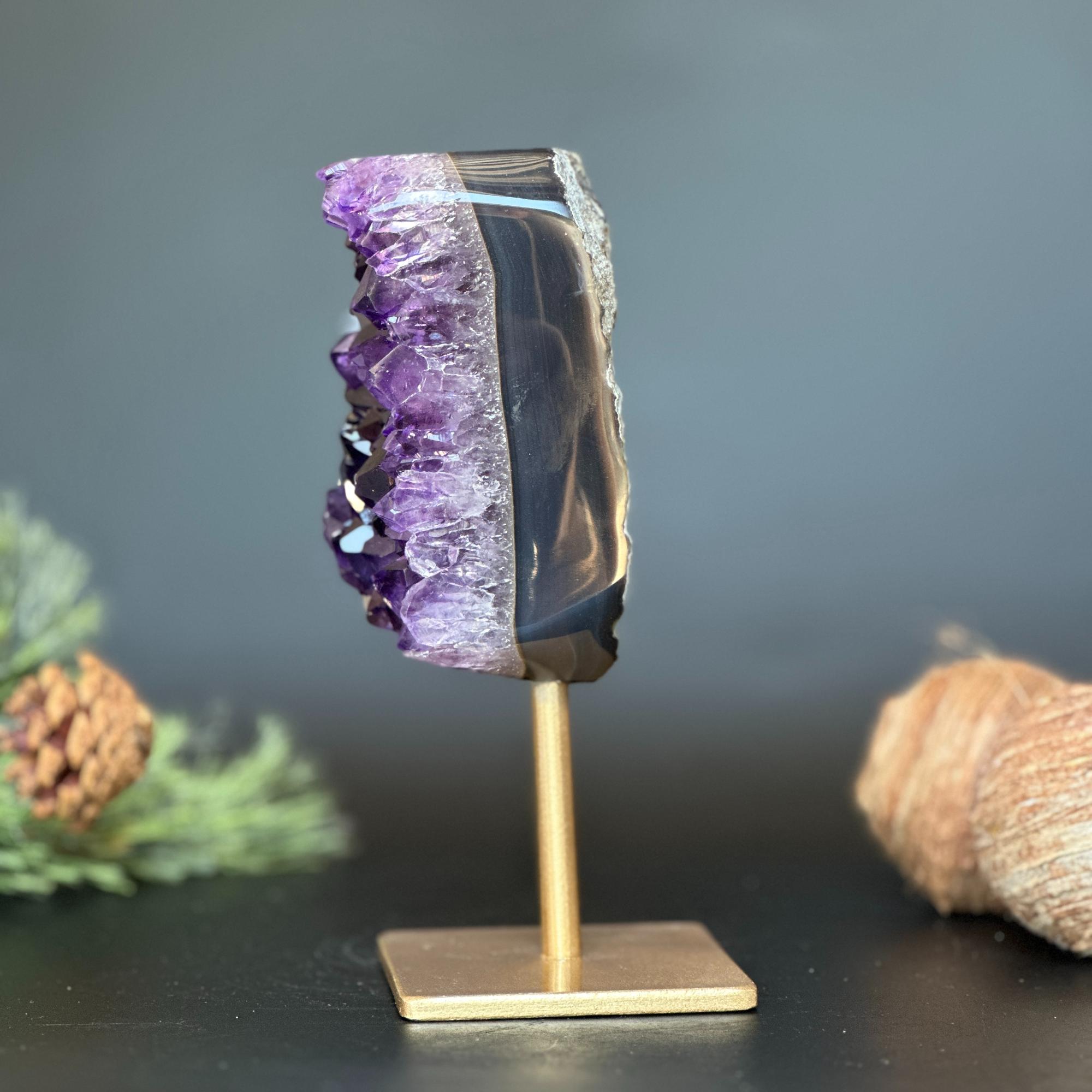 Amethyst, Stunning self standing amethyst with sparkly huge crystals points, Beautiful natural amethyst