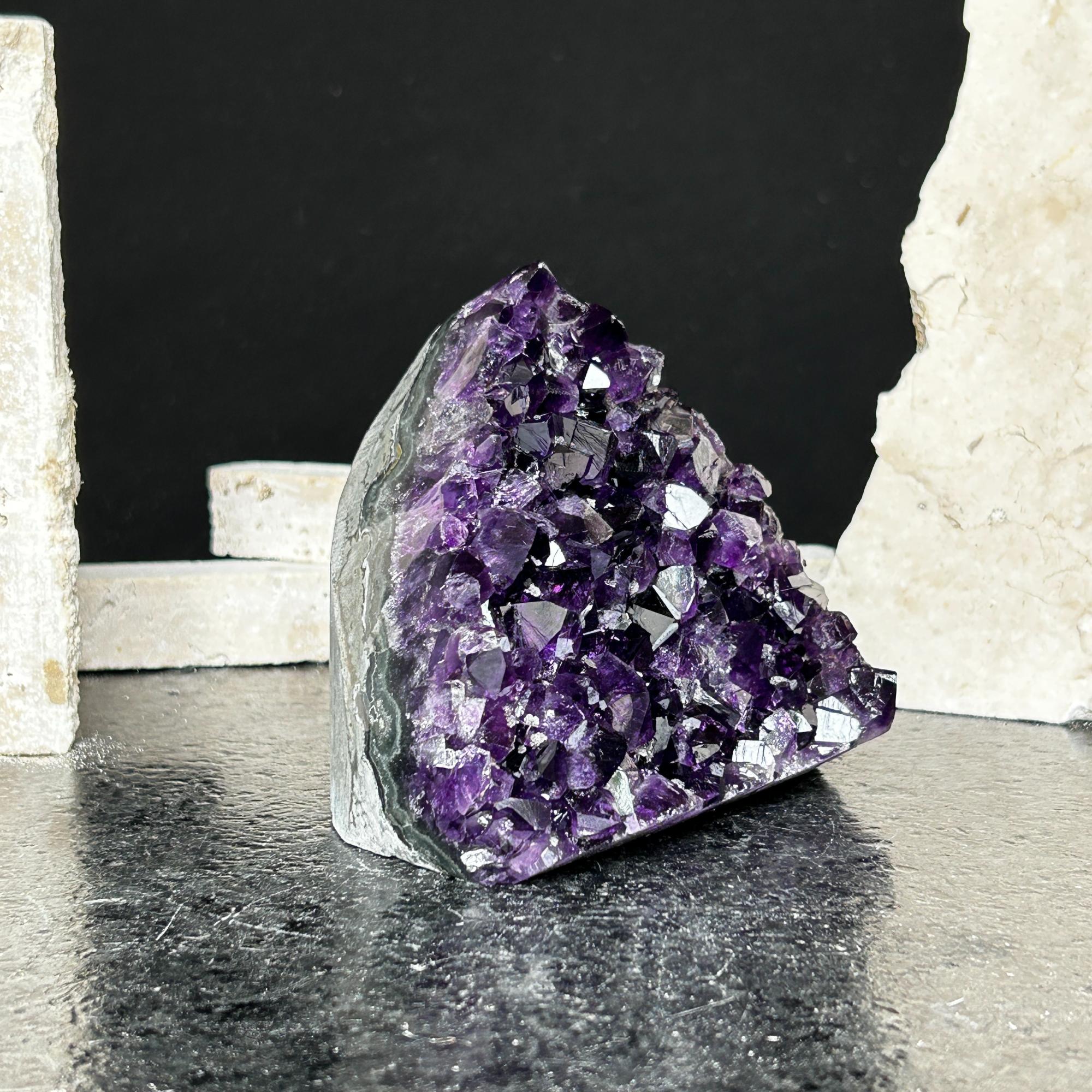 Large crystals (2 Lb) Amethyst geode with Agate formations