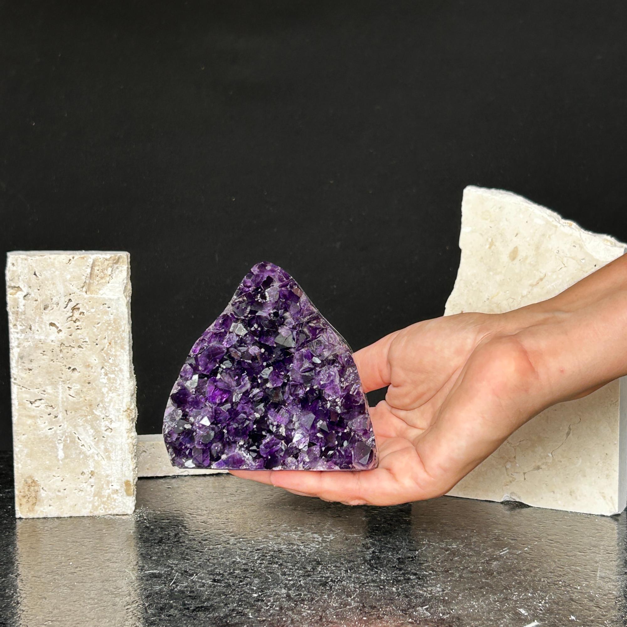 Large crystals (2 Lb) Amethyst geode with Agate formations