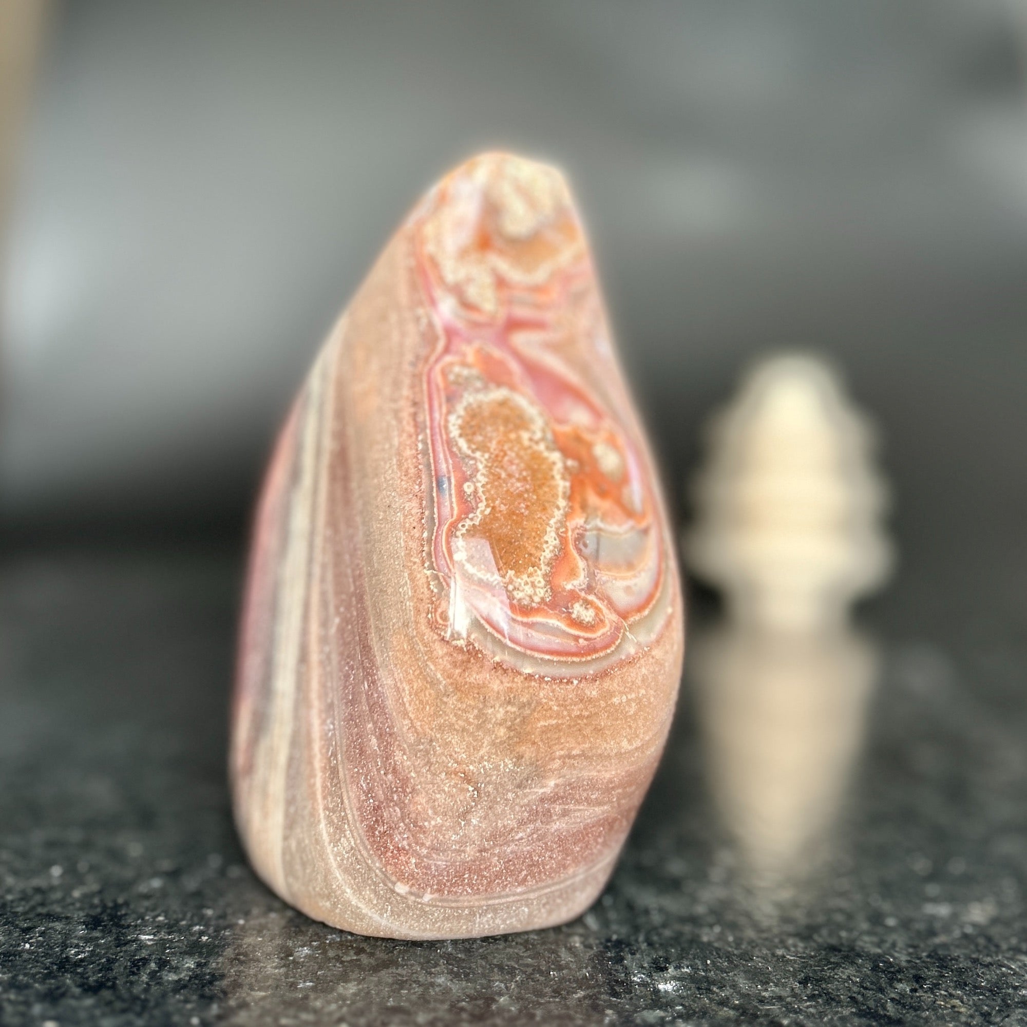 Agate and jasper crystal flame cluster, flame druzy crystal, crystal tower, Ascension crystal